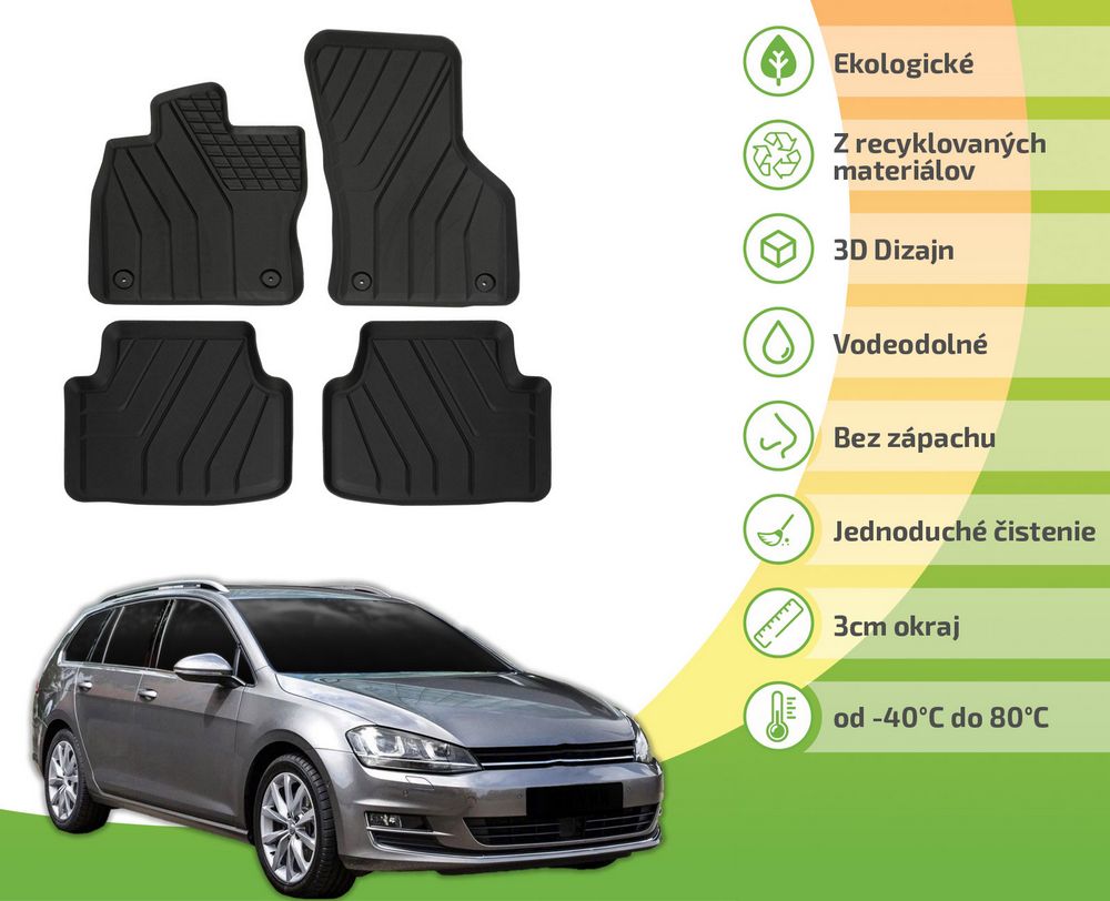 Gumené rohože Volkswagen Golf Combi 2014 a novšie